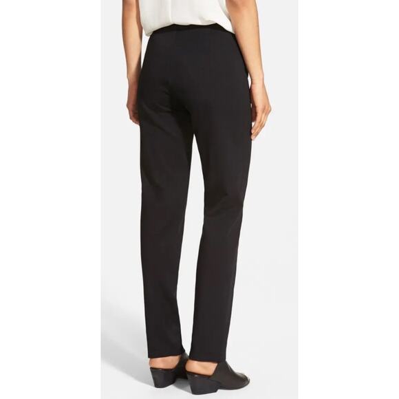 Eileen Fisher Heavy Knit Seam Pants Size 1X Black Stretch Pull On - Picture 5 of 16